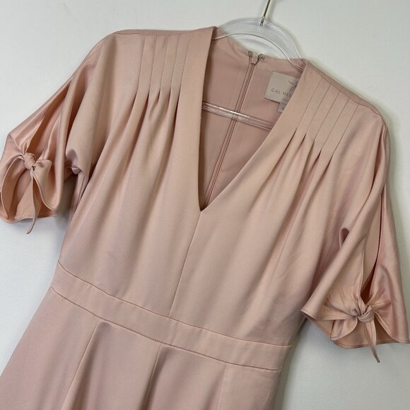 Gal Meets Glam Debbie Satin Dress Women’s Size 6 Pink - Picture 9 of 11